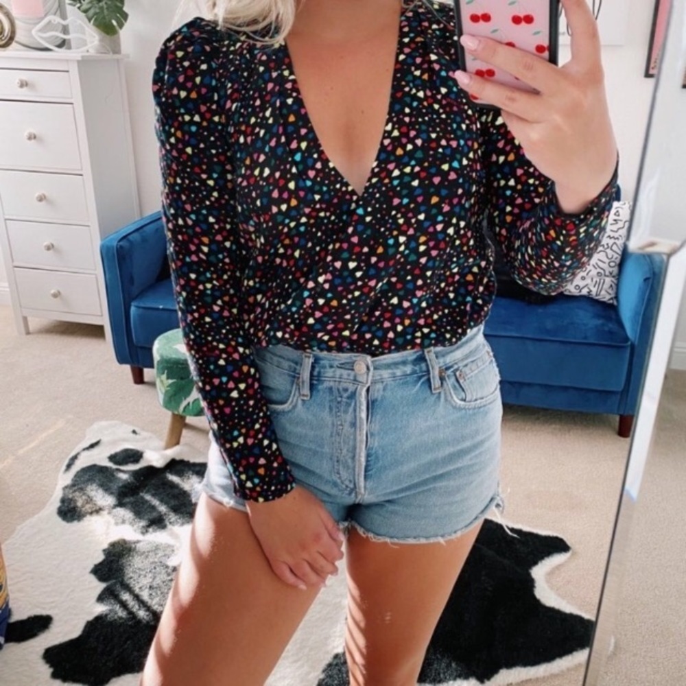 NWT Afrm revolve Nora heart thing bodysuit